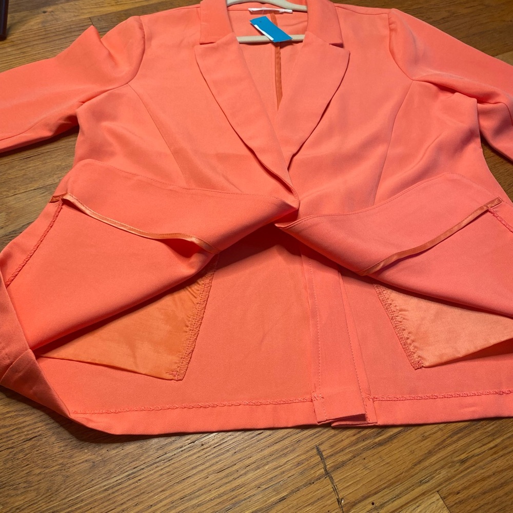 Lush Coral Single Button Blazer - size l - Picture 10 of 10